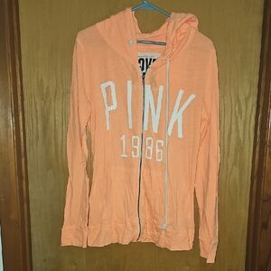 Victoria's Secret Peach LOVE PINK Zip Hoodie